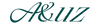 Elegant A&Suz logo in dark green cursive script on white background