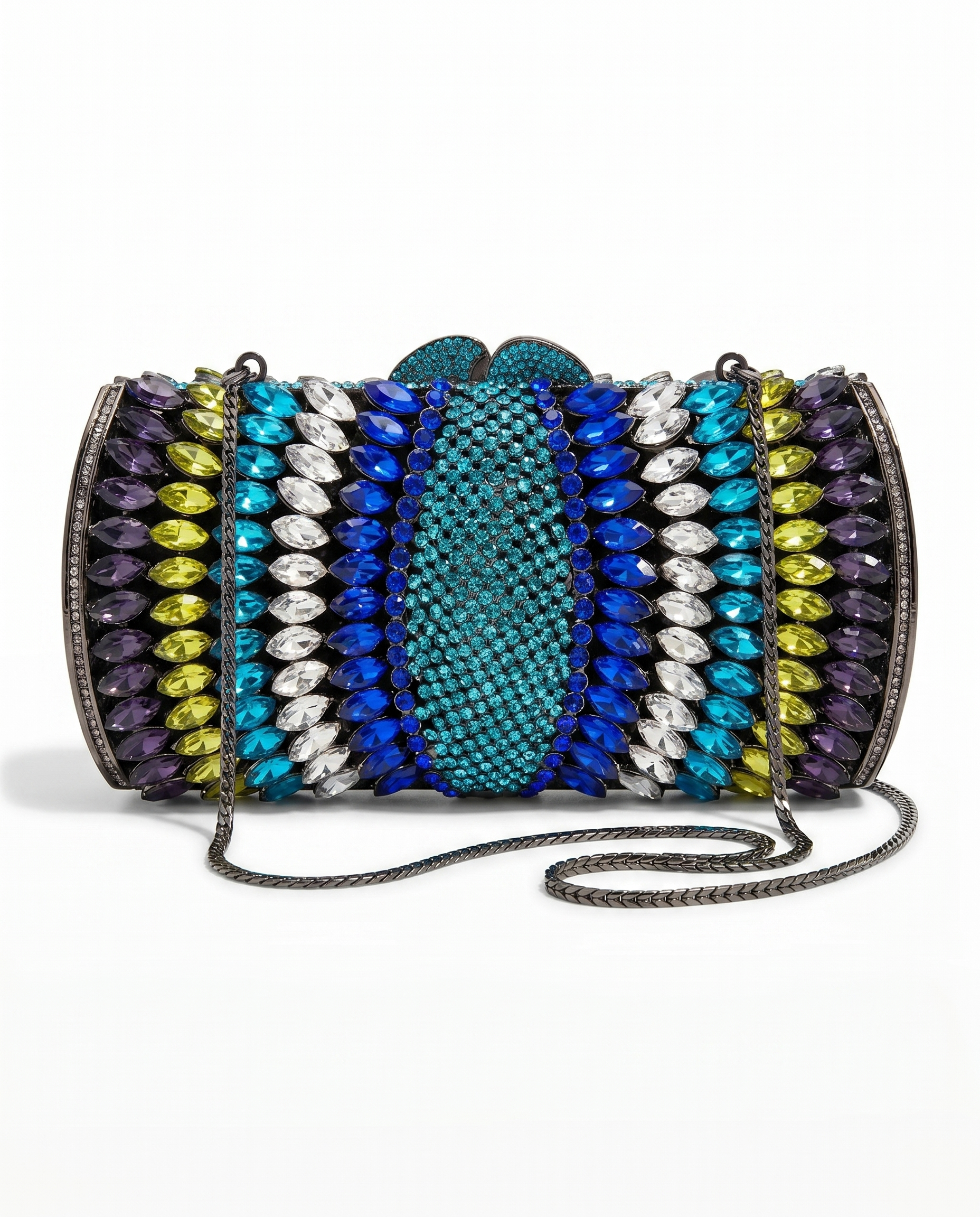 Blue Mosaic Crystal Bag