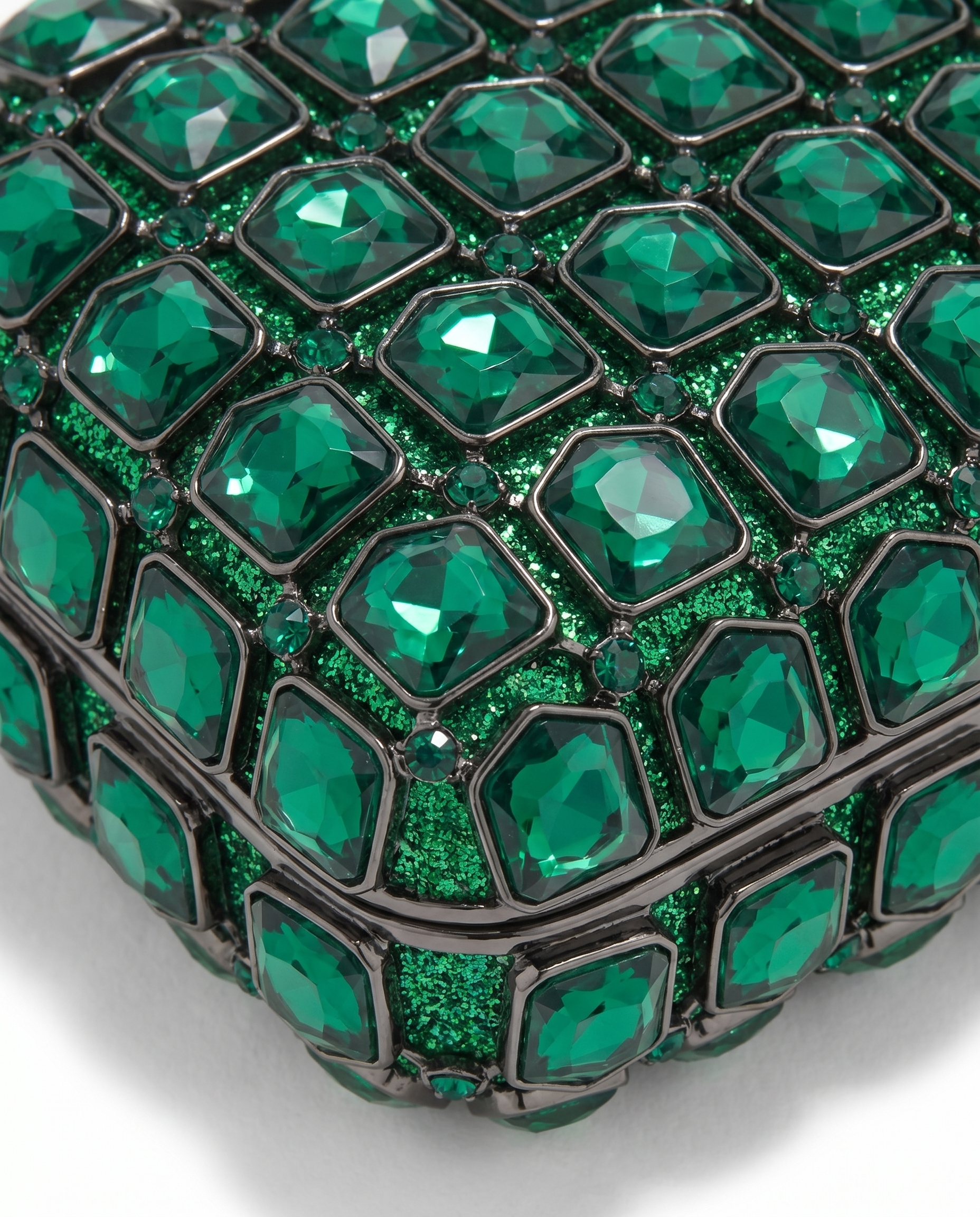 Emerald Grid Crystal Bag