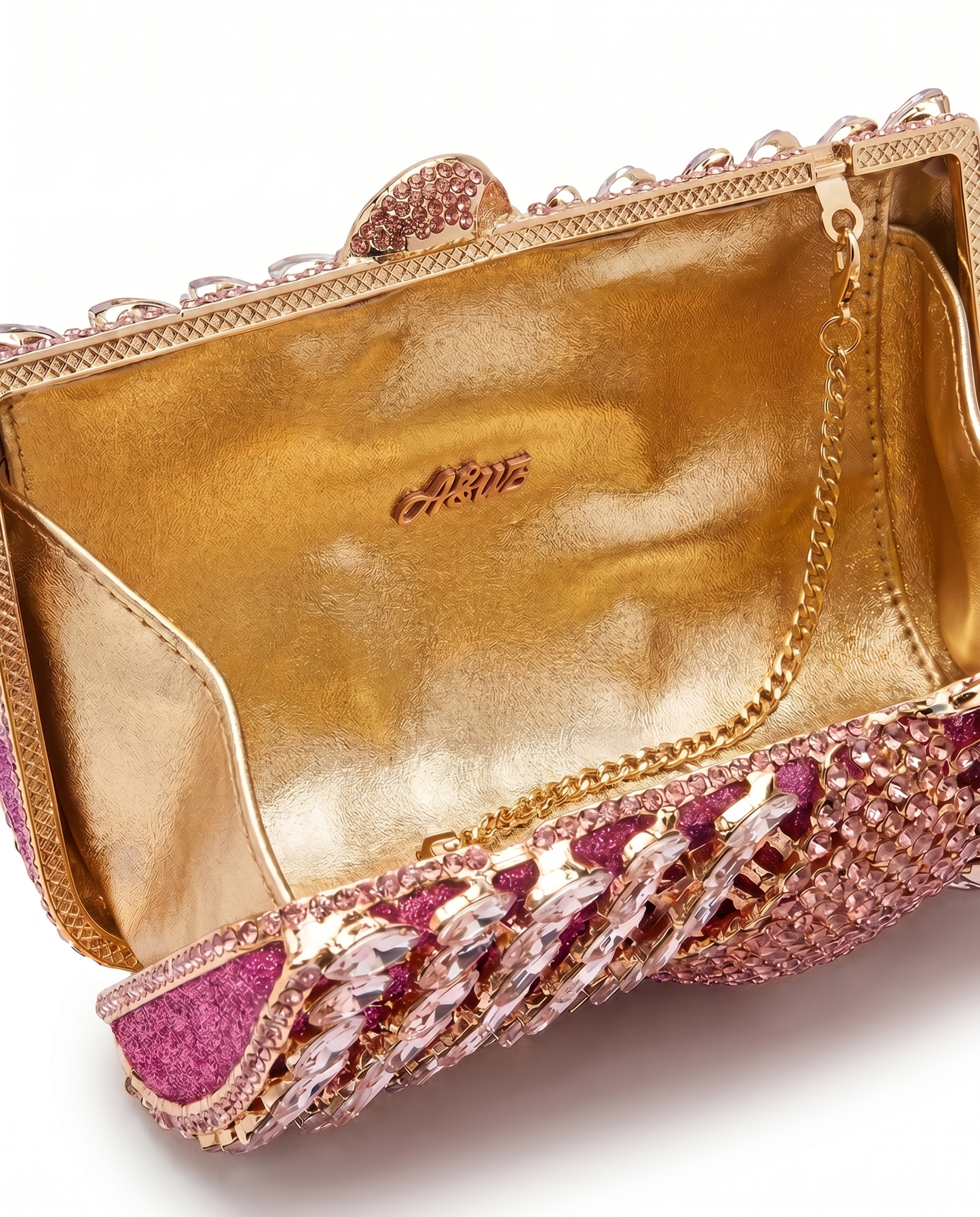 Rose Gold Crystal Bag