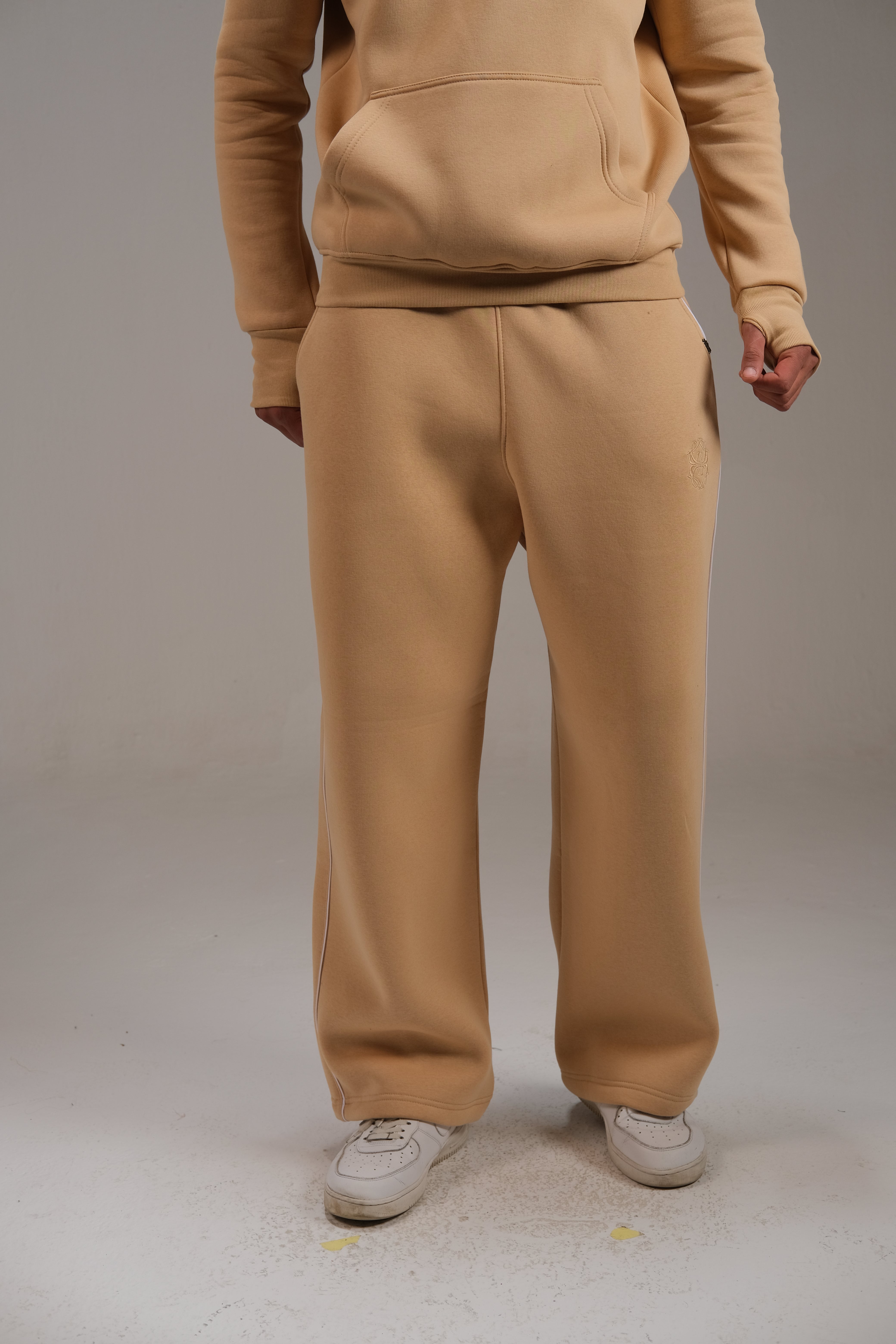 Melton Sweatpants in Beige | A&Suz Store