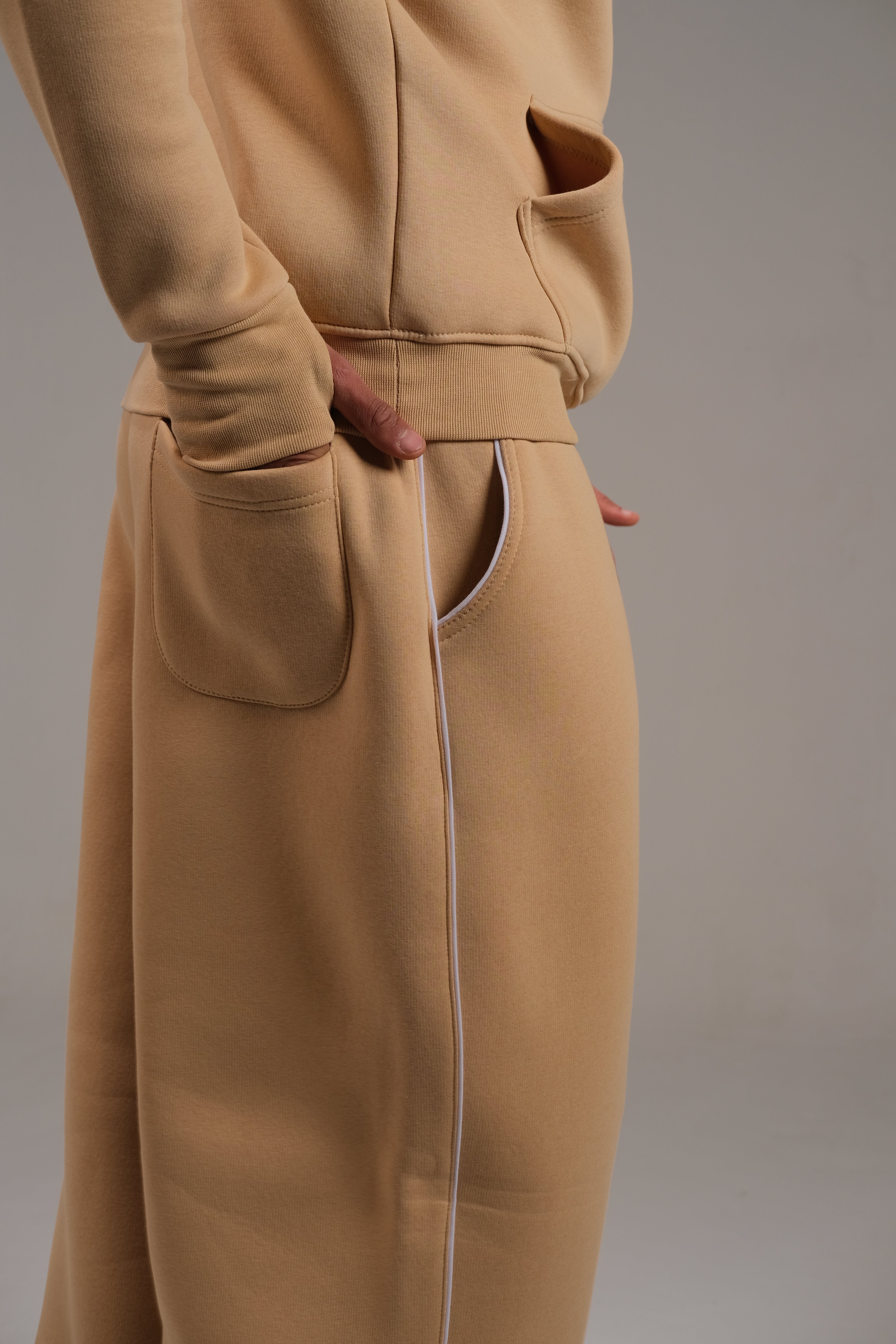 Melton Sweatpants in Beige | A&Suz Store