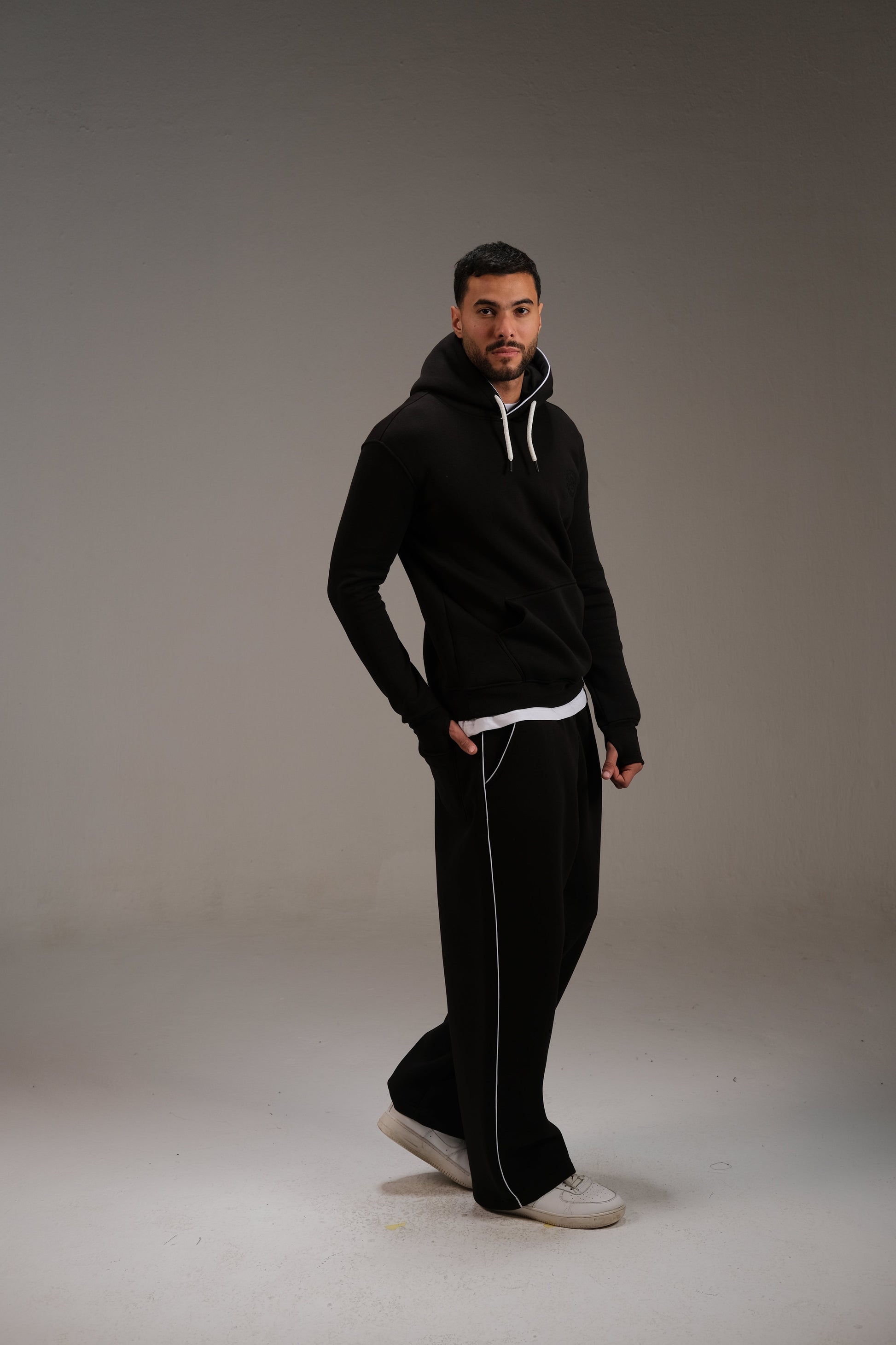 Melton Sweatpants in Black - 100% Pure Cotton Melton | A&Suz Store