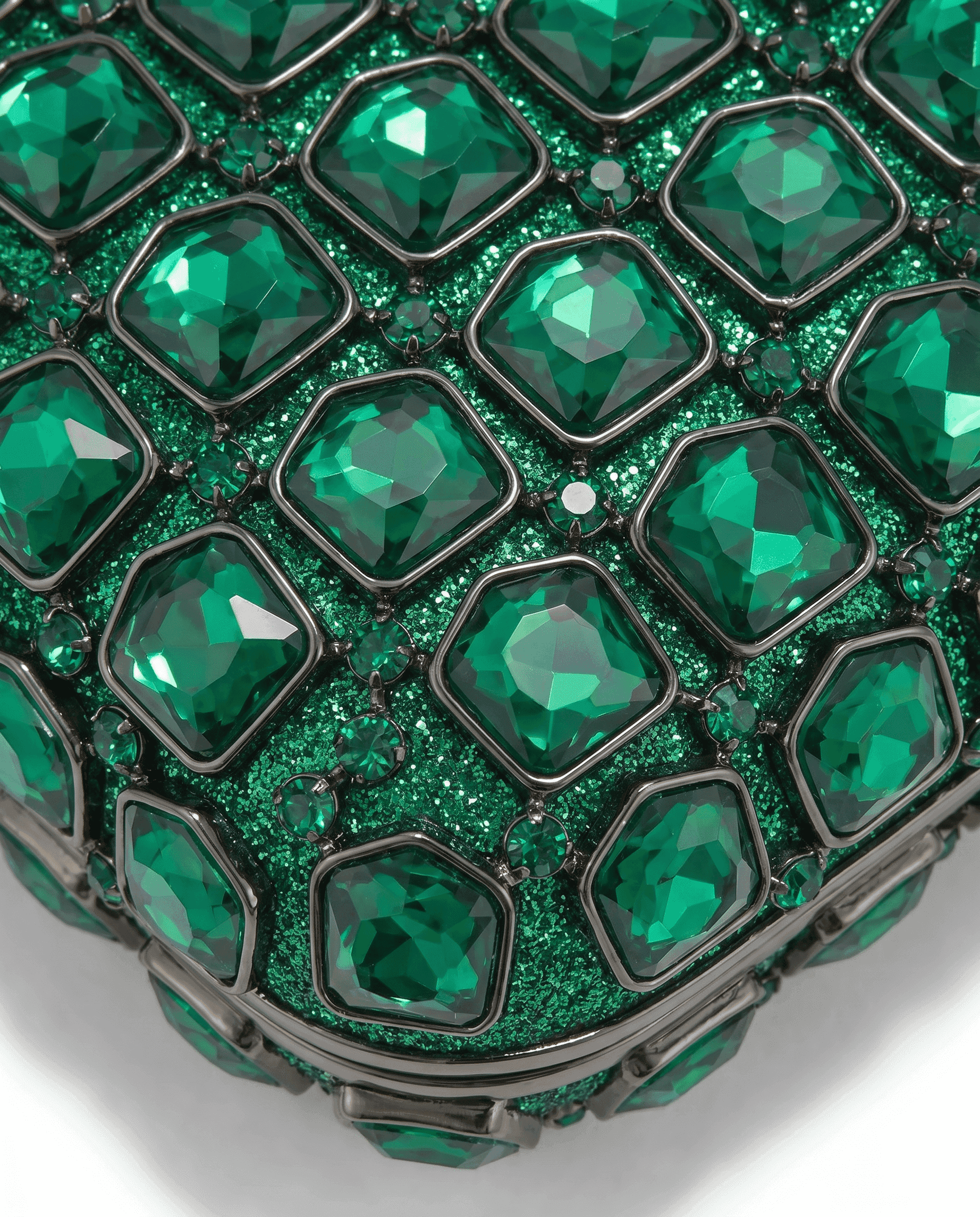 Emerald Grid Crystal Bag - A&Suz