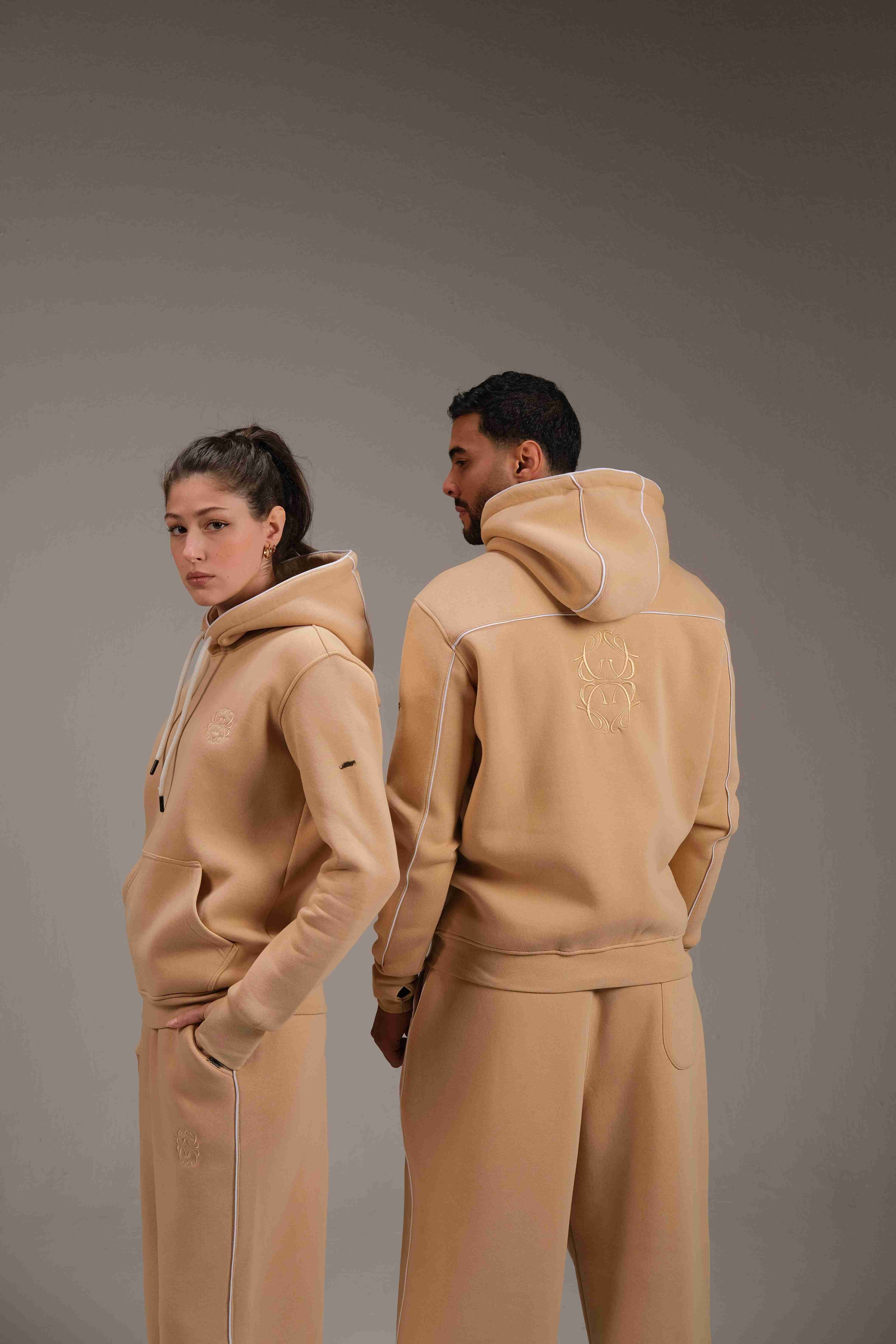 Melton Sweatpants in Beige - A&Suz
