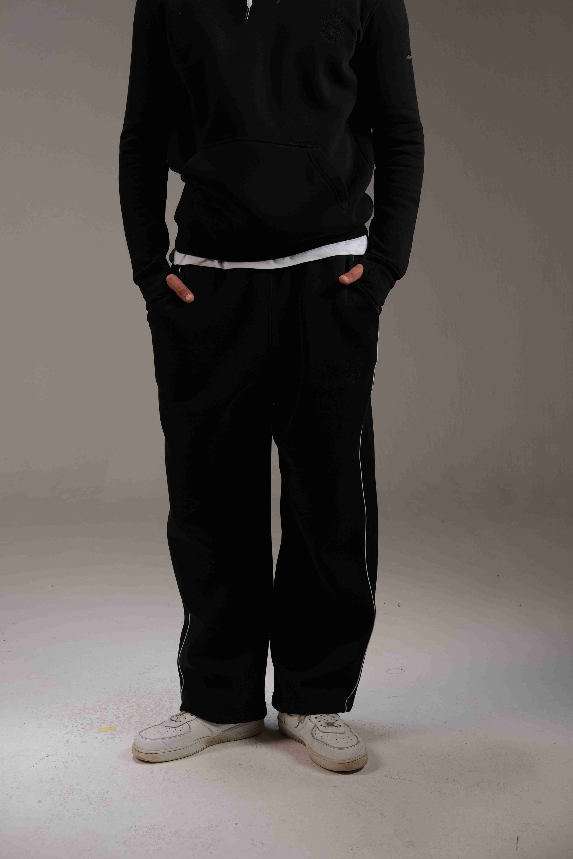 Melton Sweatpants in Black - A&Suz