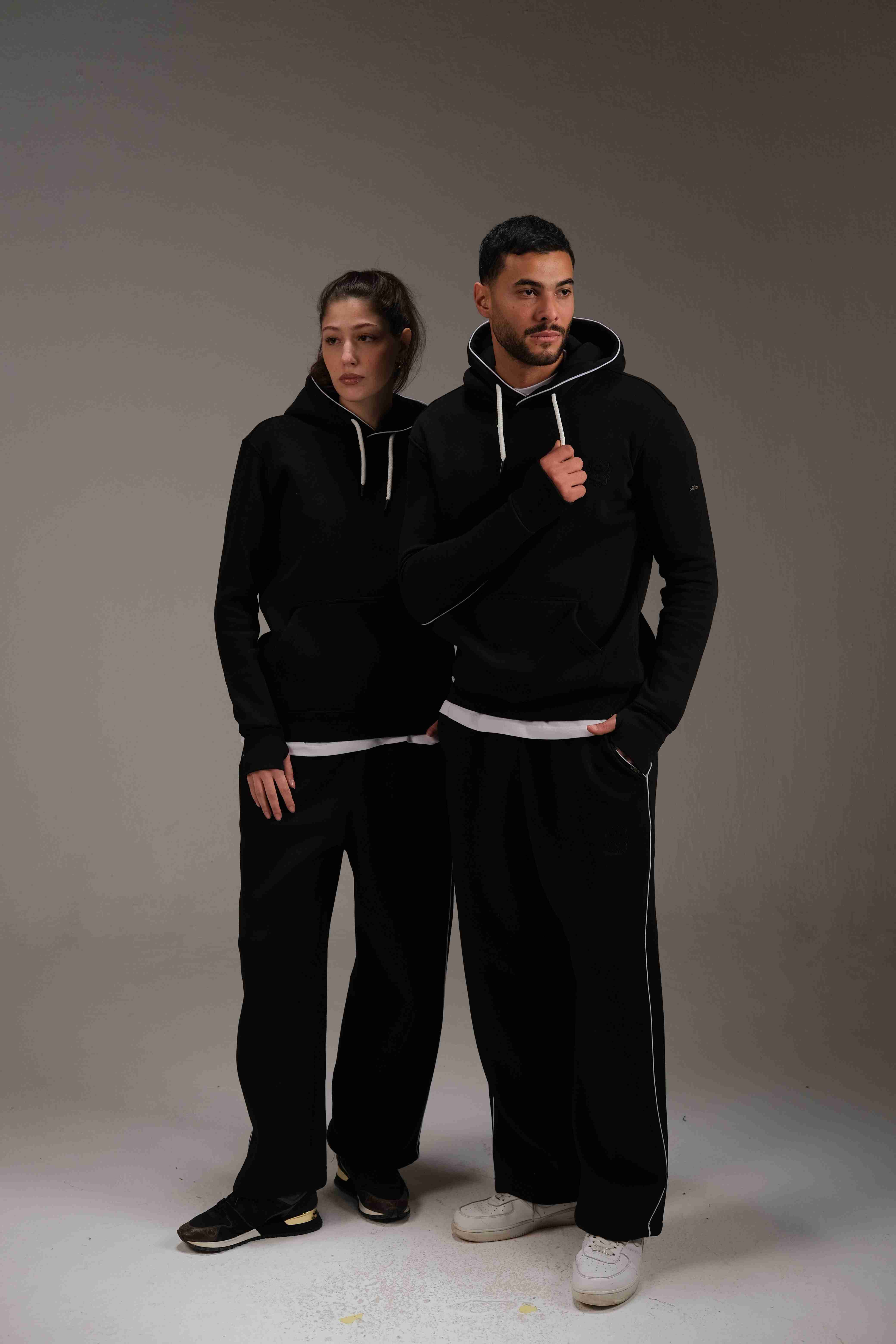 Melton Sweatpants in Black - A&Suz