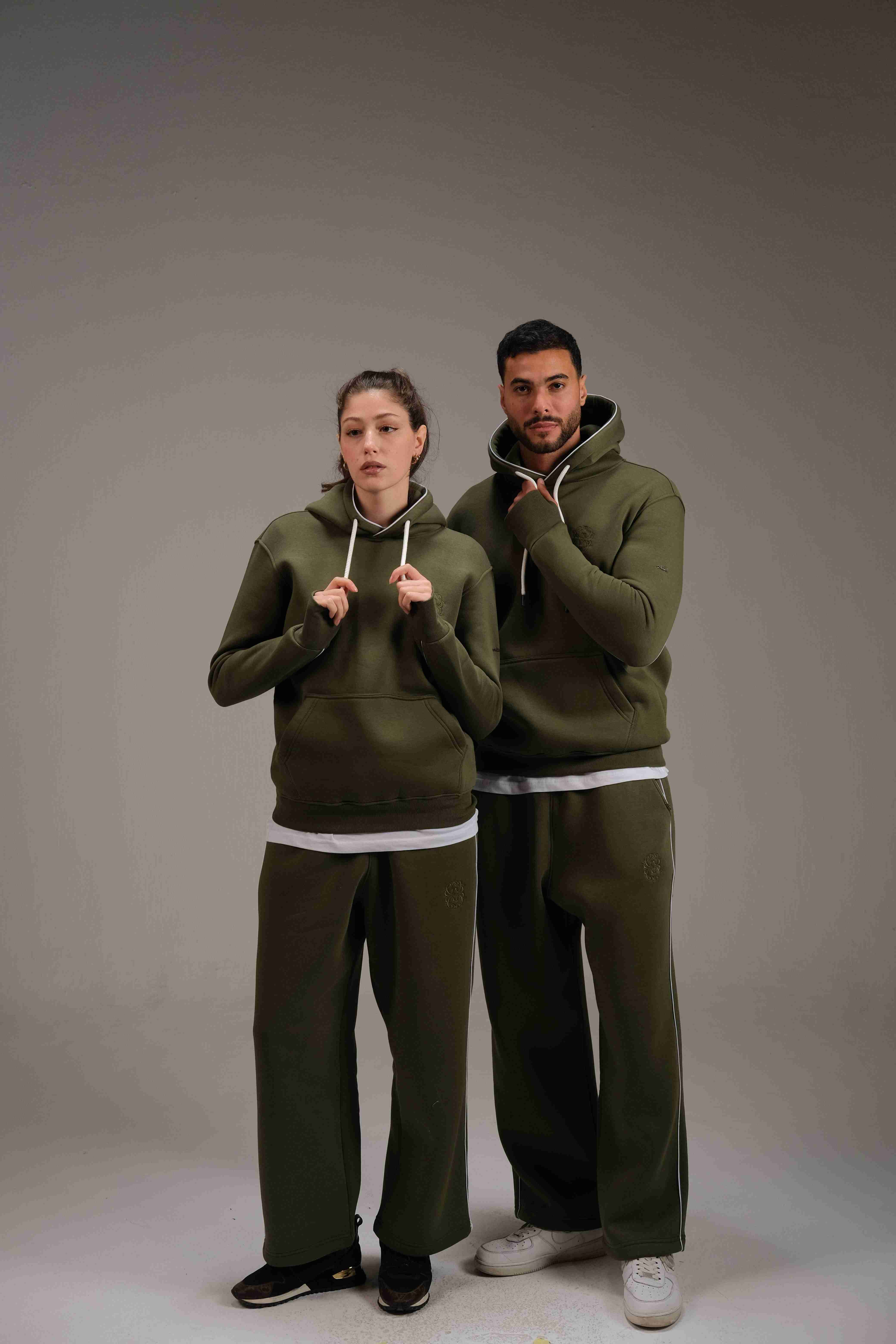 Melton Sweatpants in Olive Green - A&Suz